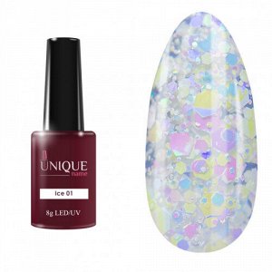 Unique Гель-краска Ice в бутыльке (8ml)
