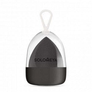 Косметический спонж для макияжа со срезом ЧЕРНЫЙ  Solomeya Flat End blending sponge Black, 1 шт