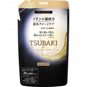 TSUBAKI PREMIUM EX, Интенсивный восстанавливающий шампунь для волос с маслом камелии (м/у) 330мл, Япония
