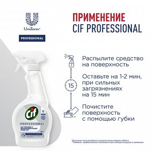 NEW ! Cif Proessional СИФ моющее средство 500мл 2в1 Дезинфицирующее и моющее