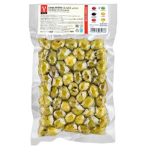 оливки ECOGREECE CHALKIDIKI c косточкой 250 г м/у 1/12