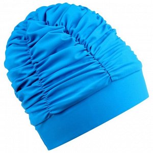 Шапочка для плавания взрослая ONLYTOP, тканевая, обхват 54-60 см, цвет бирюзовый