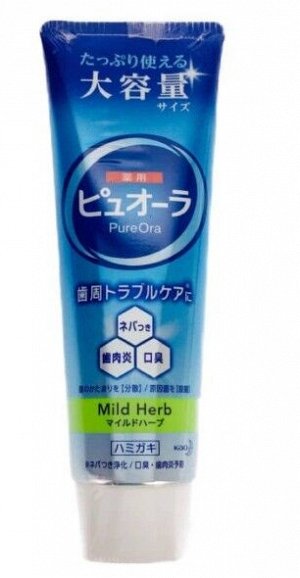 Зубная паста КAO "Medicinal PureOraHamigakiMildHerb"антибак проф карие и гингив трав туба, 115г 1/48