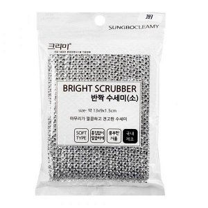 SB "CLEAN&CLEAR" Губка д/мытья посуды №042 "Bright" S (13смх9смх1,5см) мягкая 1шт