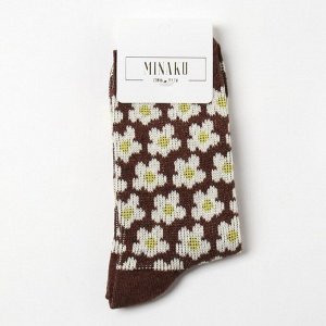 Носки женские утепленные MINAKU "Цветочек", р-р 36-39 см