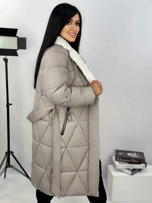 Пальто зимнее женское большого размера