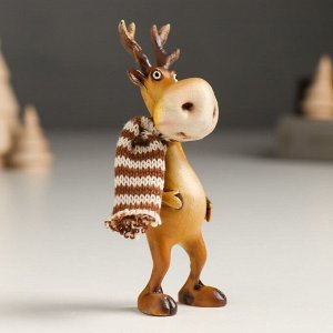 Фигурка полистоун «Лосяш в полосатом коричневом шарфе», 3x3x9.5 см, МИКС