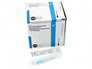 Игла инъекционная 23G*1 1/4 (0,6*30 мм) однократного применения стерильная Vogt Medical ("Луер"), 100 шт/упаковка, Германия