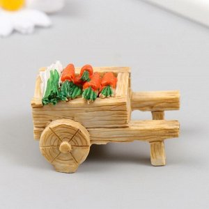 Фигурка для флорариума полистоун «Тележка с овощами», 6x4x4.4 см, МИКС