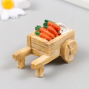 Фигурка для флорариума полистоун «Тележка с овощами», 6x4x4.4 см, МИКС