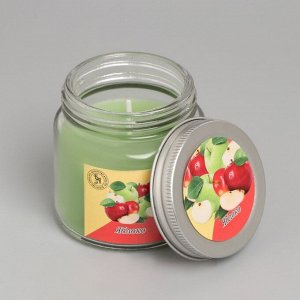 Свеча  ароматическая в стекле 6,3см, 100мл, яблоко