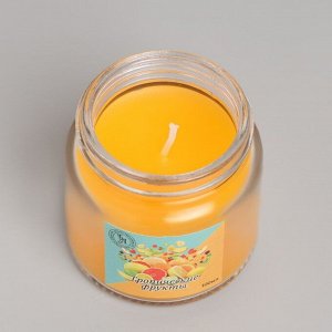 Свеча  ароматическая в стекле 6,3см, 100мл, тропические фрукты