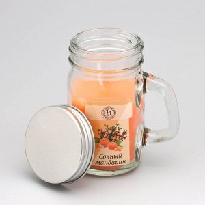 Свеча ароматическая в банке "Сочный мандарин", 7,2 х 8,5 см, 190 г