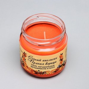 Натуральная эко свеча из пальмового воска, "Сочный апельсин и пряная корица", 7х7,5 см, 14 ч