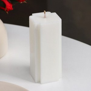 Свеча-цилиндр "Крест",4,5х10,5 см, пальмовый воск, белая, 6 ч