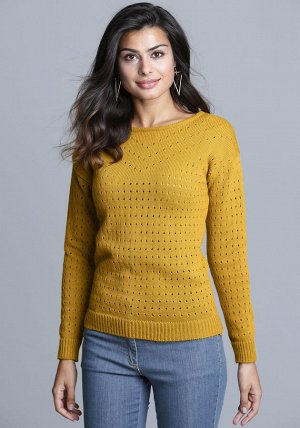 Пуловер Желтый
85% акрил, 15% полиамид