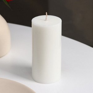 Свеча-цилиндр гладкая, 5х10 см, белая, 6 ч