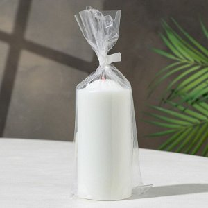 Свеча - столбик, 12х5,6 см, белая