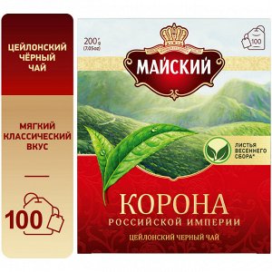 Чай черный Майский "Корона Российской Империи" 100 пакетиков