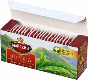 Чай черный МАЙСКИЙ "Корона Российской Империи" байховый 25 пакетиков
