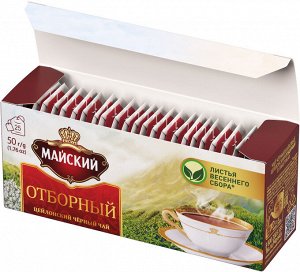 Чай черный МАЙСКИЙ "Отборный" байховый 25 пакетиков