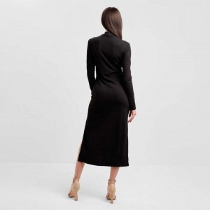 Платье женское с разрезом MIST, чёрный