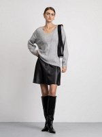 Мини-юбка из экокожи