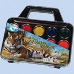 Краски акварельные-15 цв.&quot;Сумочка&quot; ZOO