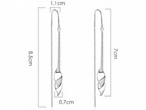 Серьги протяжки стерлинговое серебро