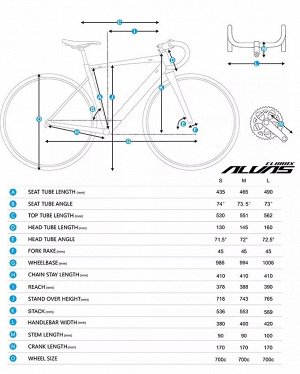 Шоссейный велосипед ALVAS CLIMAX R3000. 700C колеса. Мятный