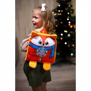 Новогодний детский рюкзак «Лиса со снежинкой» 24х24 см, на новый год