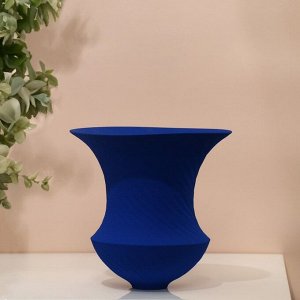 Ваза для цветов декоративная «Деметра» цвет синий 20 х 18 х 18 см