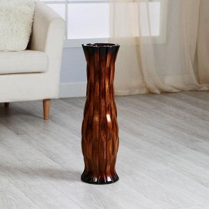 Ваза напольная «Мавис», талия, 16x60 см, d=12.5 см, керамика, коричневая