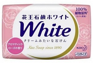 Мыло туалетное кусковое KAO "WHITE" Aromatic Rose аромат розы, 85г