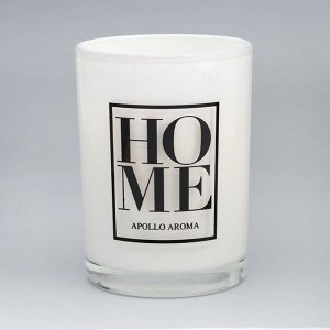Свеча ароматическая в стакане "Home", Бай Байхэ, белая, 8х10,5 см