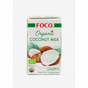 Молоко Кокосовое FOCO органическое, жирность10-12%, 250мл