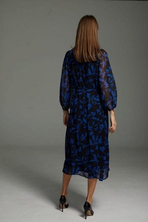 Платье DAVA 186 Черный- синий