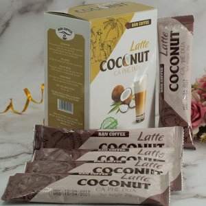 Кофе РАСТВОРИМЫЙ со вкусом кокоса ( 3 в 1) (12 пач*20гр) Т.М. BAN COFFEE