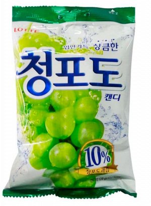 ЛЕДЕНЦОВАЯ КАРАМЕЛЬ «ЗЕЛЁНЫЙ ВИНОГРАД» GREEN GRAPE LOTTE, КОРЕЯ, 153 Г