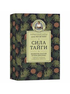 РЕЦЕПТЫ БАБУШКИ АГАФЬИ РБА МУЖСКОЙ Сибирская травница подарочный набор "Сила Тайги" (шампунь…