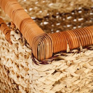 Корзина плетеная, 60х40х40 см, водоросли, кукурузный лист