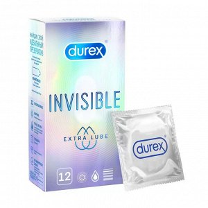 Презервативы DUREX Invisible Extra Lube 12 шт