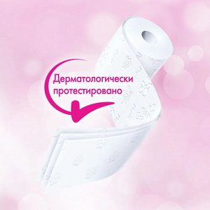 Туалетная бумага "Papia" Клубничная белая с рисунком 3 сл.,4шт