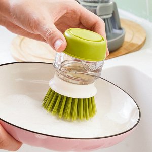 Щетка для мытья посуды с дозатором, 1 шт., цвет в ассортименте