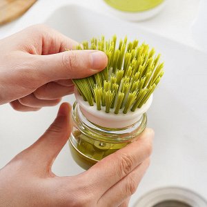 Щетка для мытья посуды с дозатором, 1 шт., цвет в ассортименте