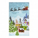 Махровое полотенце ВТ Кухня Новый год м1236_09 S  30* 50 аква