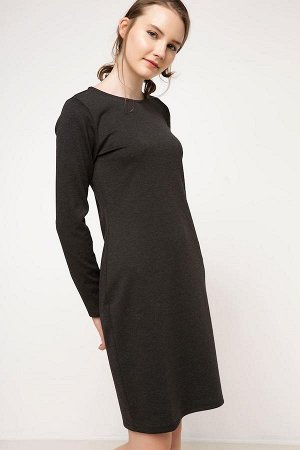Платье Elastane  Viscose  Polyester  Uzun Kol