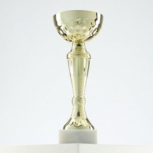 Кубок 150С, наградная фигура, золото, подставка камень, 17.3 см