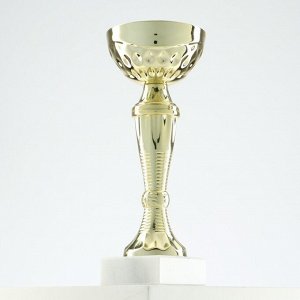 Кубок 150С, наградная фигура, золото, подставка камень, 17.3 см
