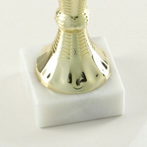 Кубок 150С, наградная фигура, золото, подставка камень, 17.3 см